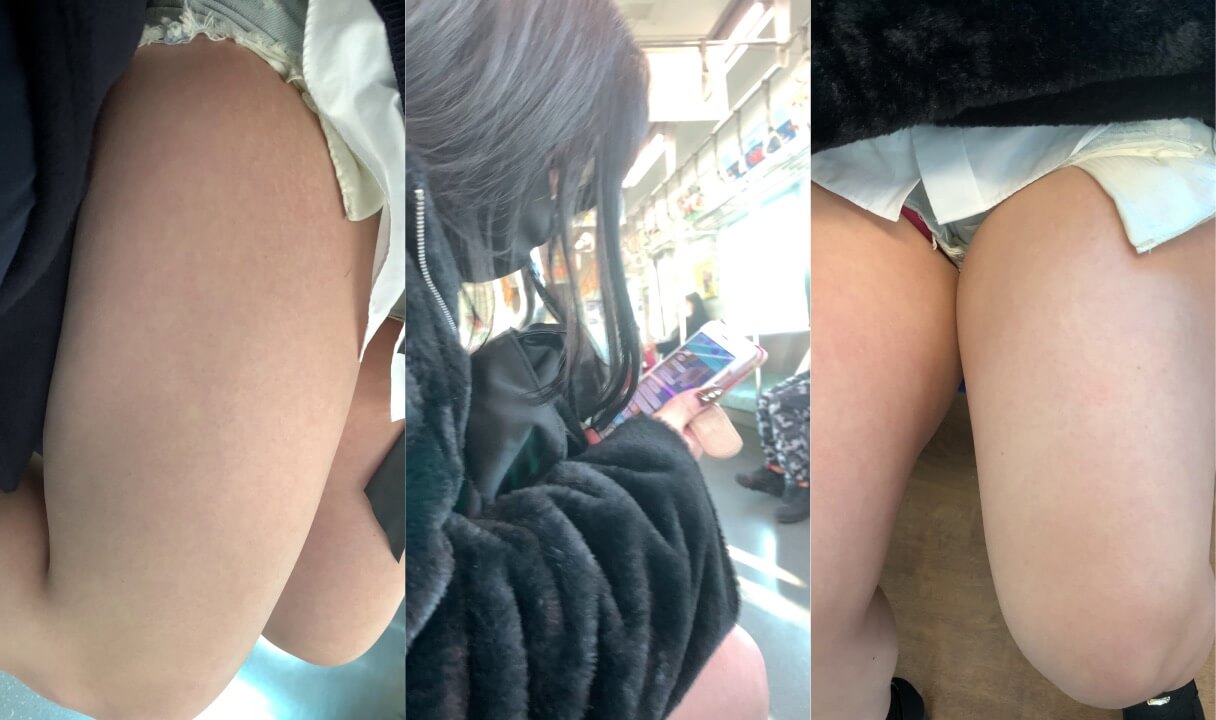 【画像】ぶっかけたくなる街撮りドアップふともも