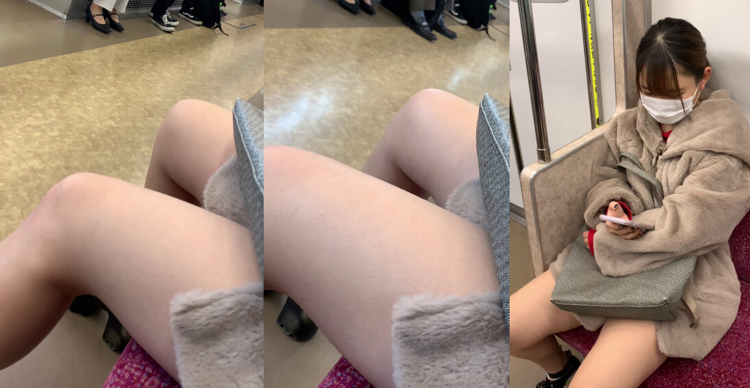 【画像】電車で目の前にこんなドスケベふとももがあったらガマンできんのやが